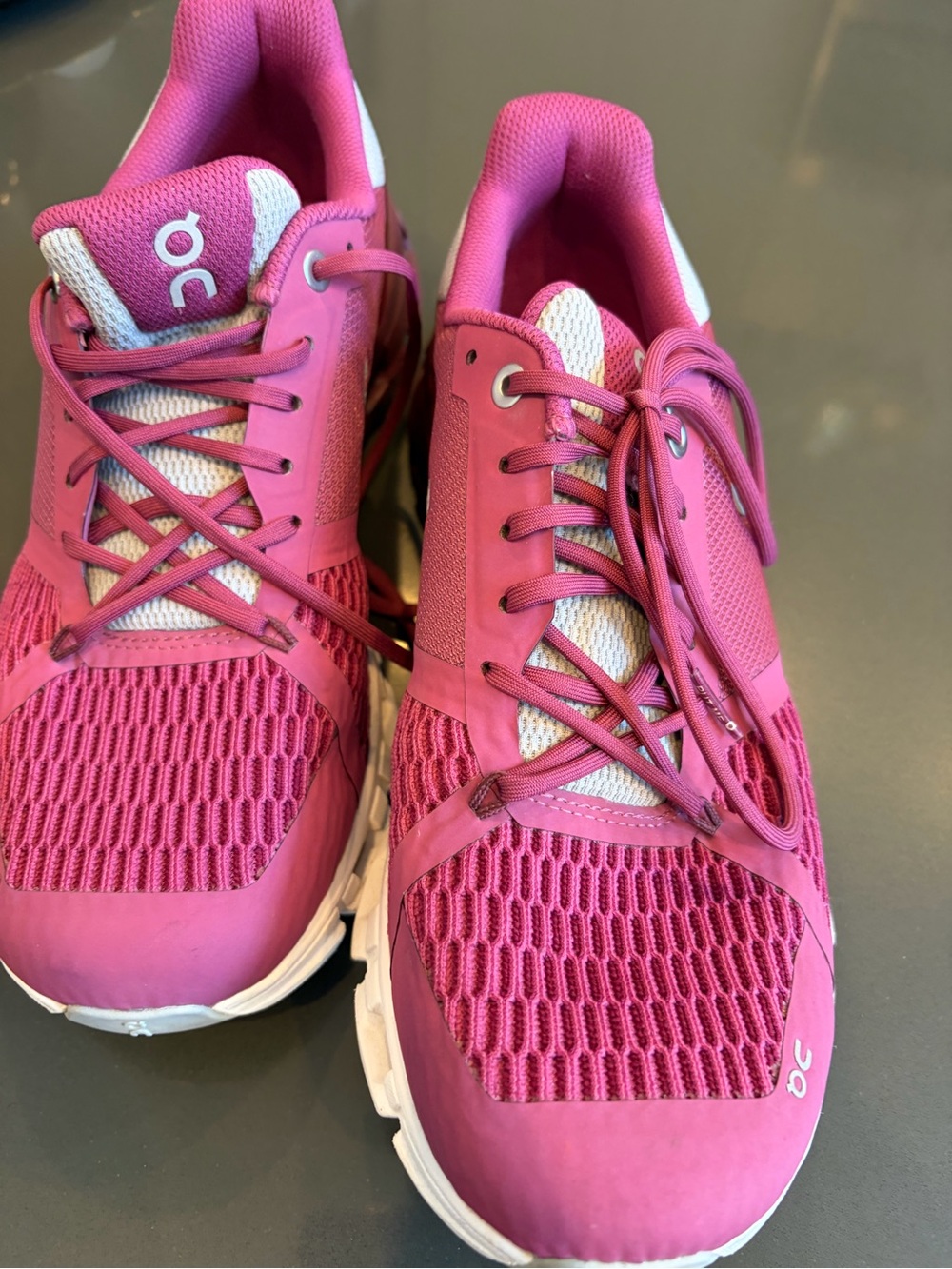 On Running Women's Pink Mesh Cloud Sneakers - Picture 2 of 11